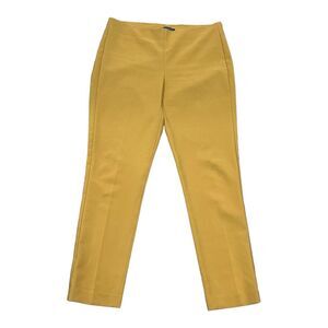 Adrianna Papell Mustard Pull On Straight Leg Slack Pants 4
